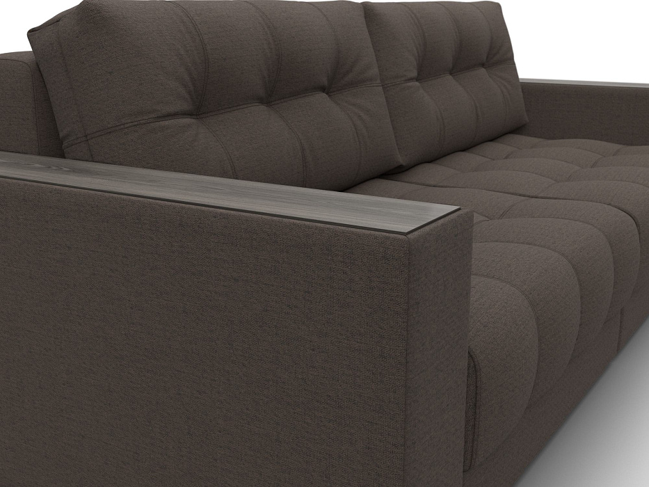 Диван прямой с декором Лига-049 НПБ (амур 05 коричневый)