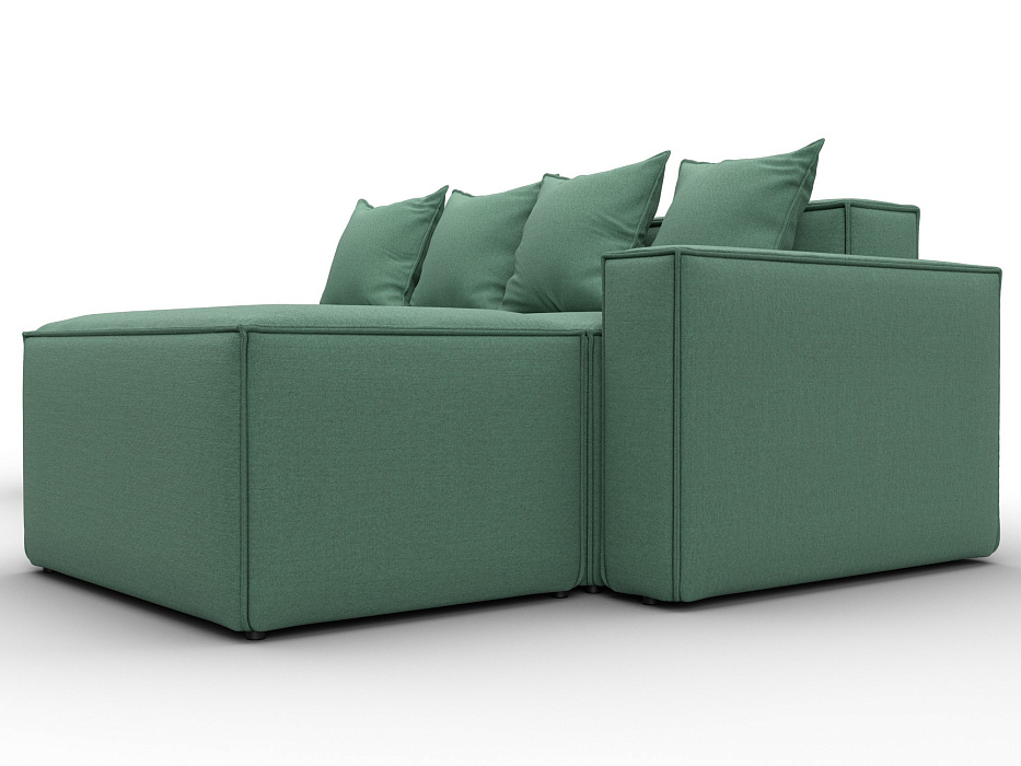 Диван угловой модульный Лига-063 угол правый (амур 11 зеленый)