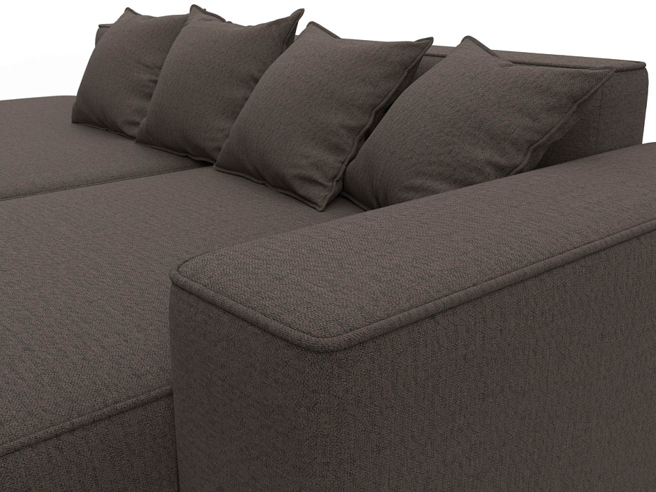 Диван угловой Лига-065 угол правый (амур 05 коричневый)