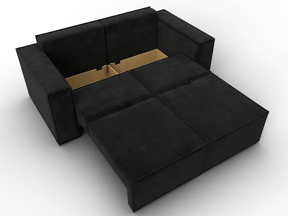 Диван прямой Куба мини (черный)