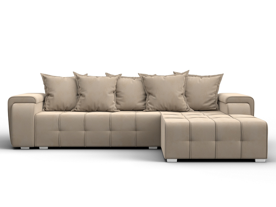 Диван угловой Лига-121 правый угол (seven 729 бежевый)