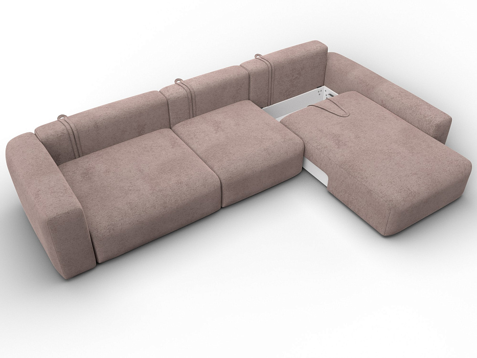 Диван угловой Лига-066 НПБ Лонг угол правый фото в интернет-магазине Лига Диванов