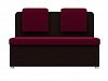Кухонный прямой диван Маккон 2-х местный (бордовый\коричневый)