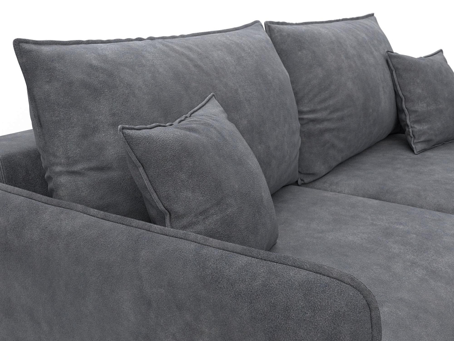 Диван прямой Лига-064 НПБ (brut 16 темно-серый)