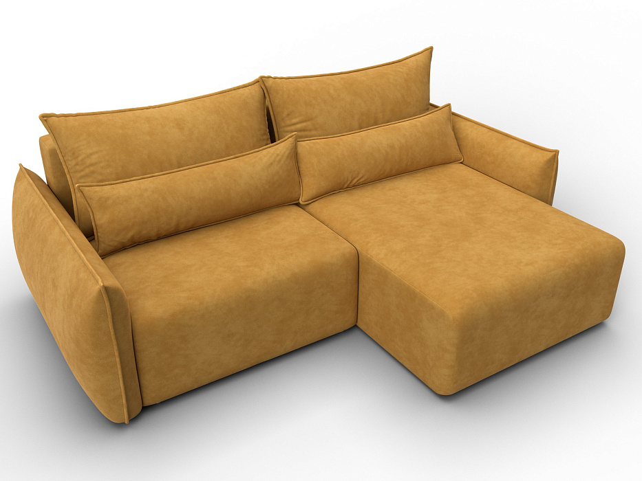 Диван угловой Лига-051 НПБ угол универсальный (brut 10 желтый)