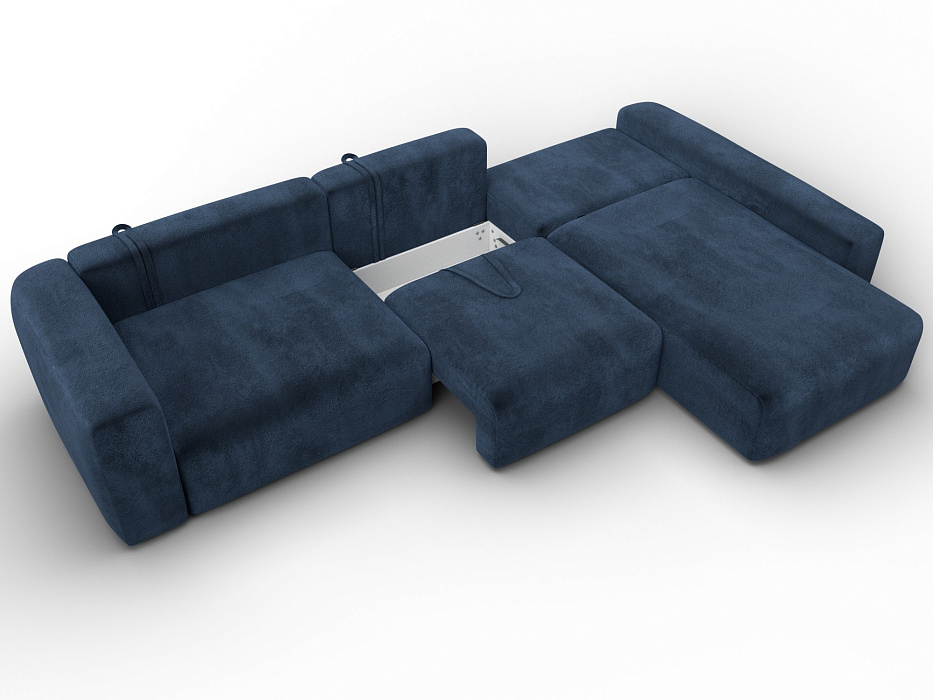 Диван угловой Лига-066 НПБ Лонг угол правый фото в интернет-магазине Лига Диванов