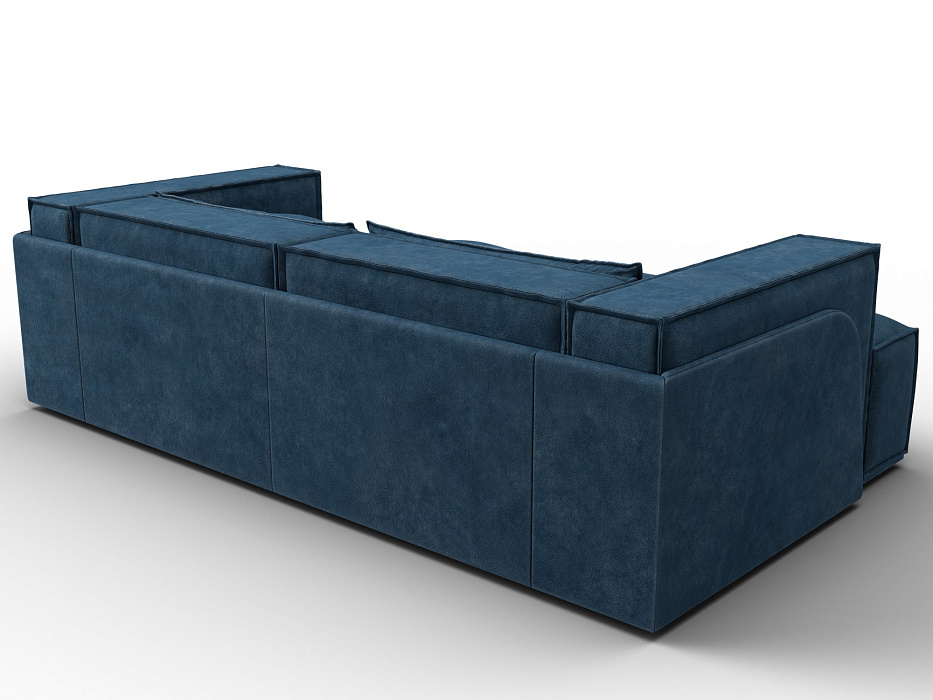 Диван угловой Лига-061 угол левый (brut 11 синий)