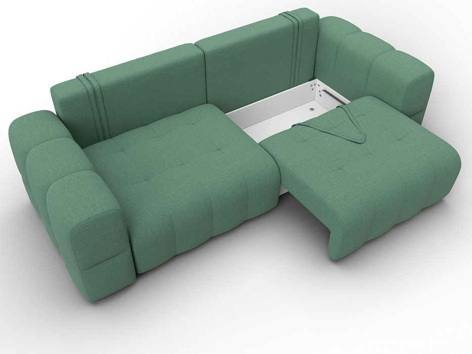 Диван прямой Лига-110 НПБ (амур 11 зеленый)