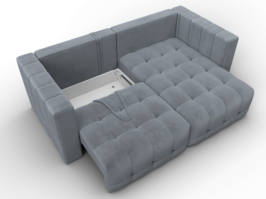 Диван угловой Лига-052 НПБ угол универсальный (tower 10 серый)