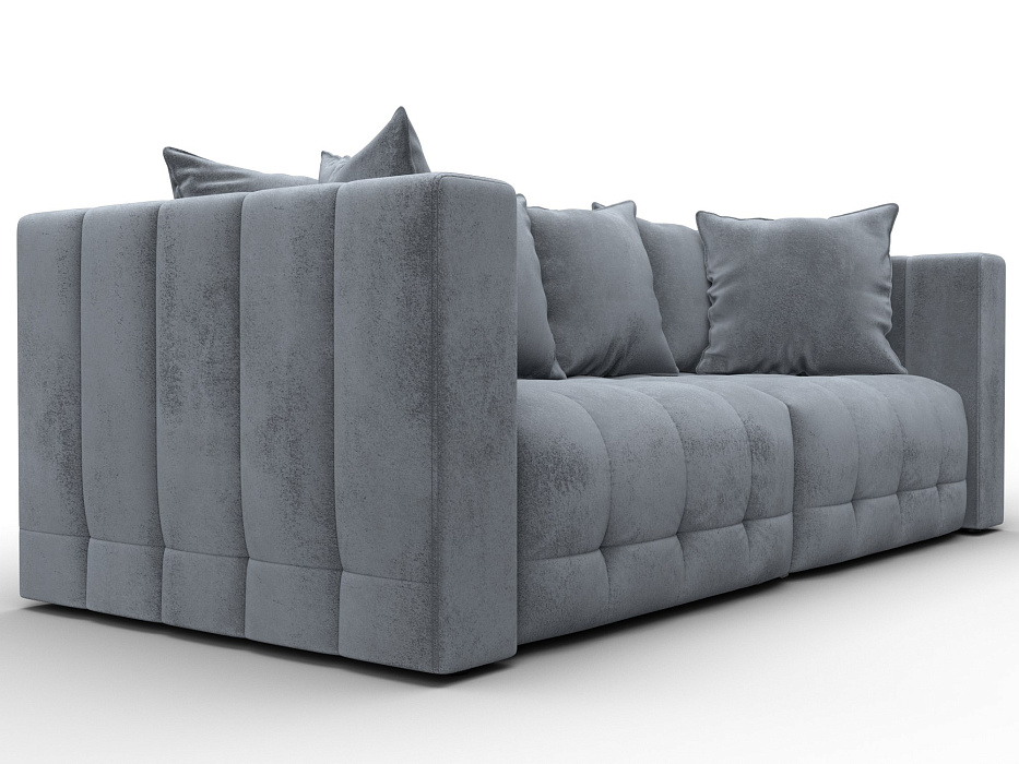 Диван прямой Лига-052 НПБ (tower 10 серый)