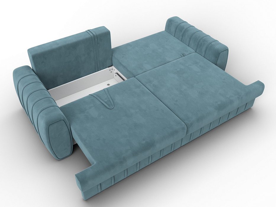 Диван прямой Лига-057 НПБ (seven 113 бирюзовый)