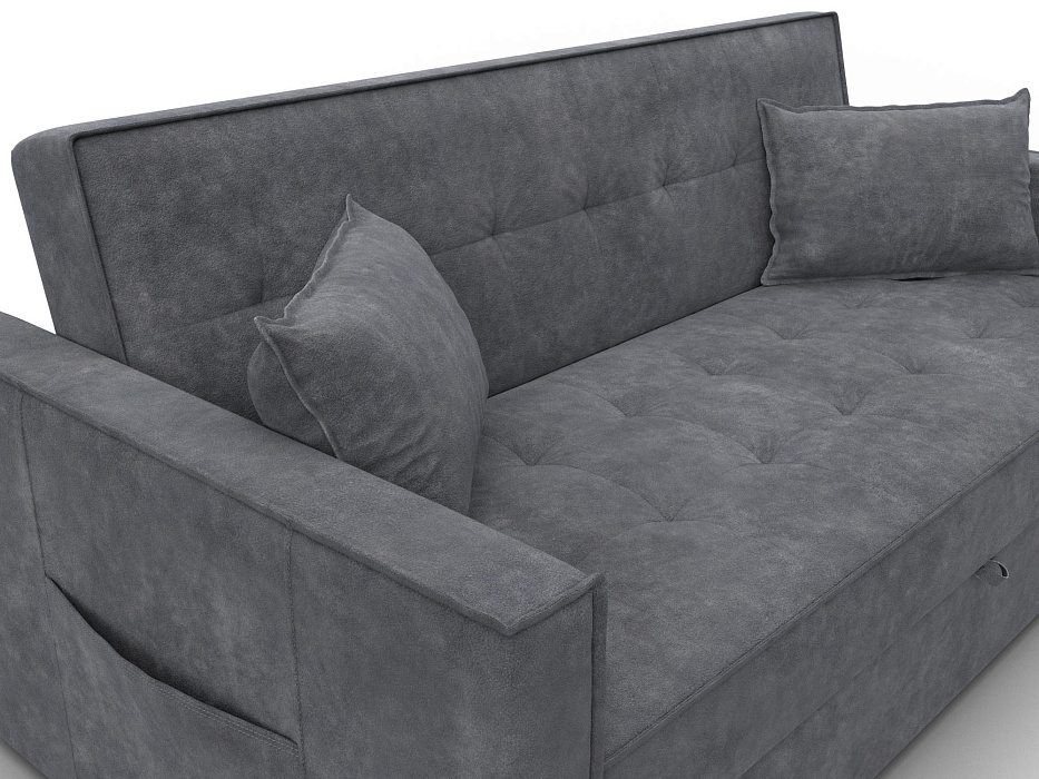 Диван прямой Лига-104 (160) (brut 16 темно-серый)