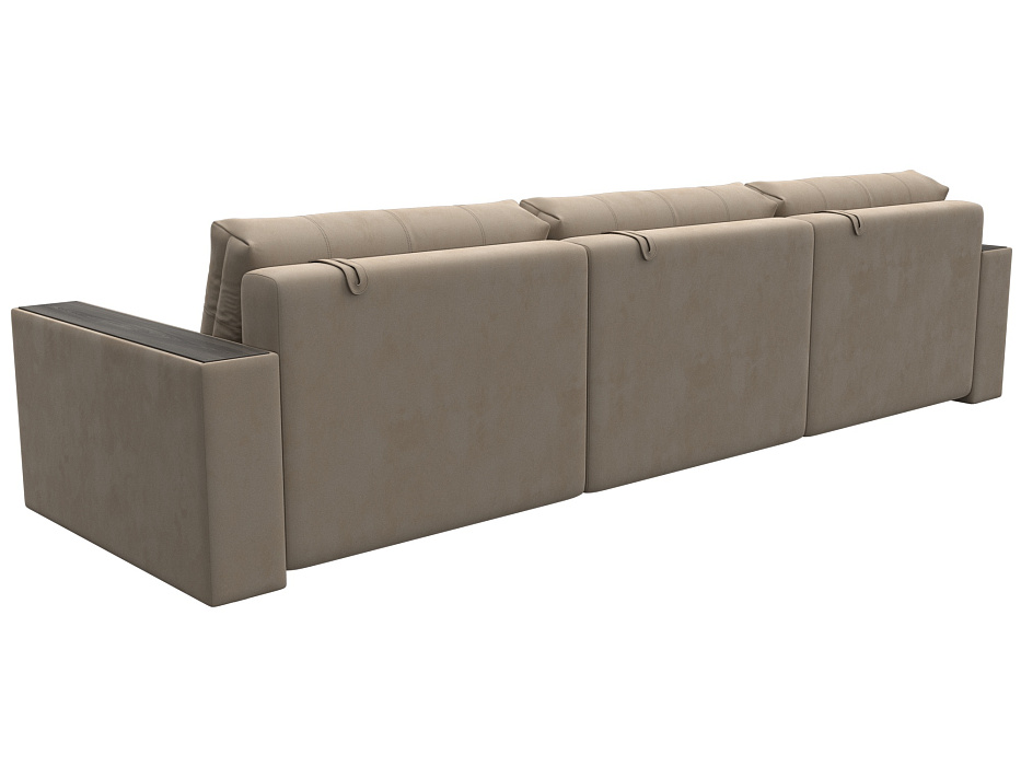 Диван прямой с декором Лига-049 НПБ Лонг (seven 729 бежевый)