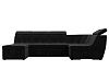 П-образный модульный диван Холидей Люкс (черный цвет)