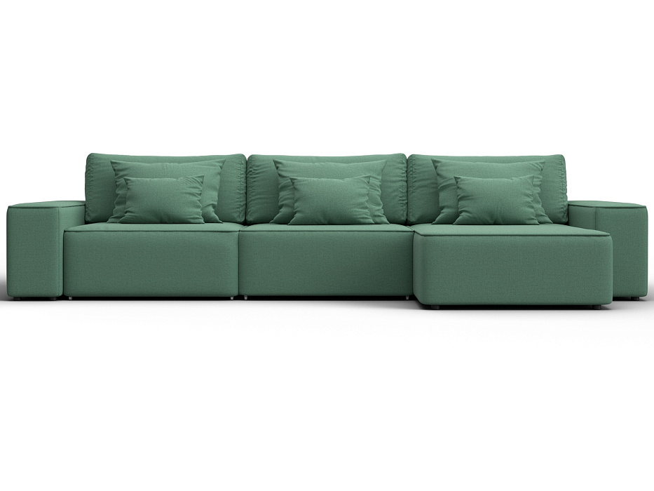 Диван угловой Лига-074 угол универсальный (амур 11 зеленый)