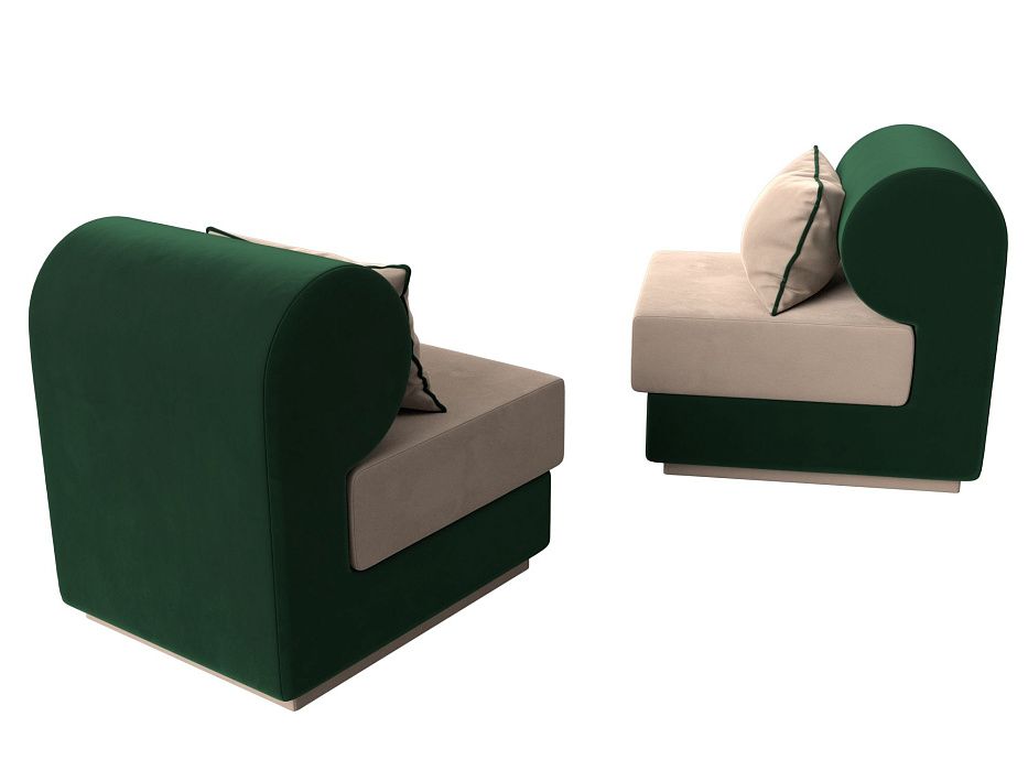 Набор Кипр-1 (2 кресла) (бежевый\зеленый)