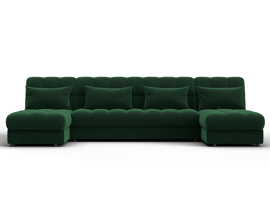 Диван П-образный Лига-116 НПБ (seven 626 зеленый)