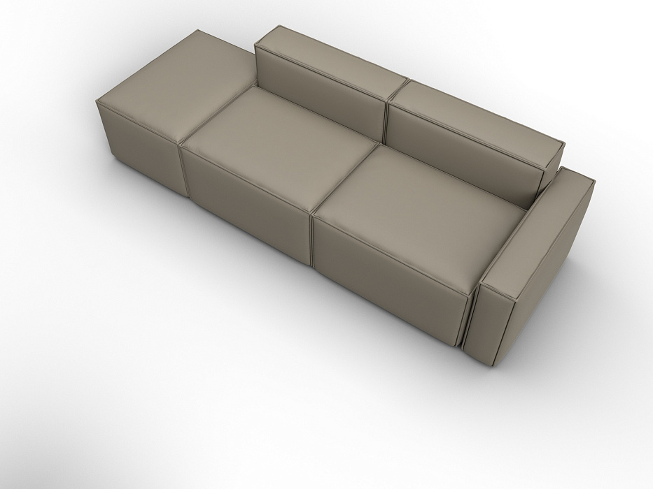 Диван угловой модульный Лига-063 угол правый (grifon 04 бежевый)