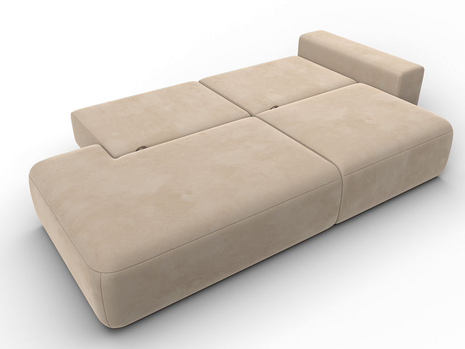 Диван прямой Лига-036 НПБ Модерн подлокотник справа (seven 729 бежевый)