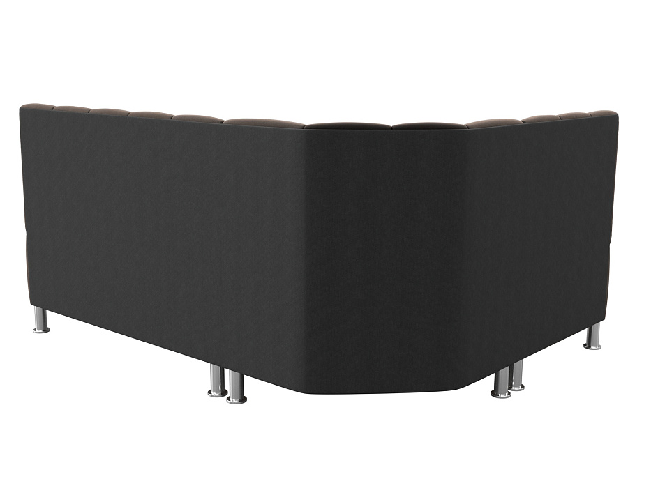 Диван кухонный угловой Кантри левый угол (seven 727 коричневый)