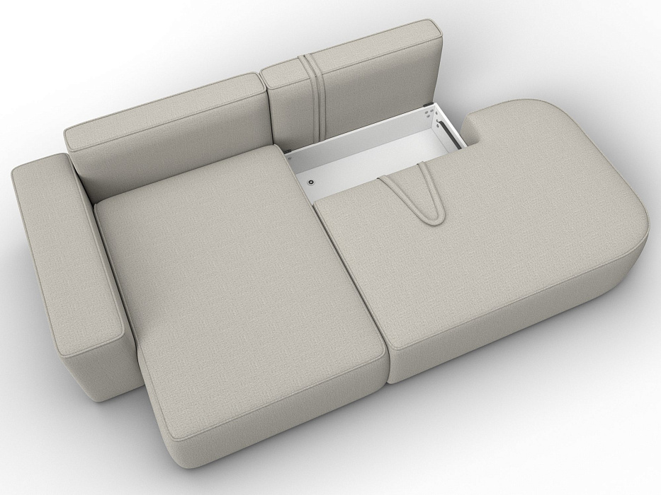 Диван угловой Лига-065 БП угол левый (амур 02 бежевый)