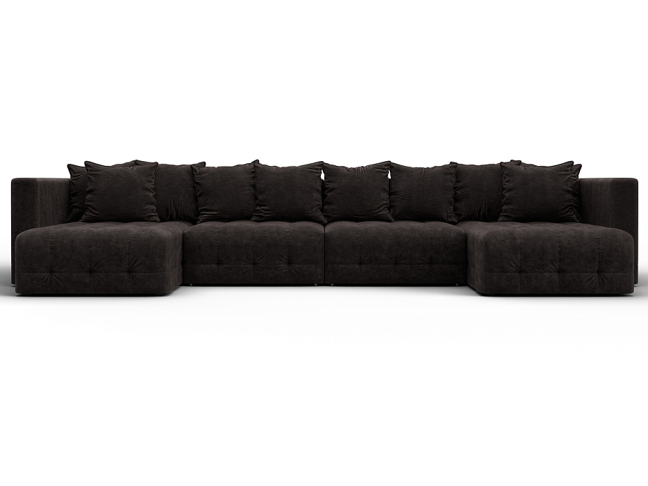 Диван П-образный Лига-052 НПБ Лонг (brut 17 коричневый)