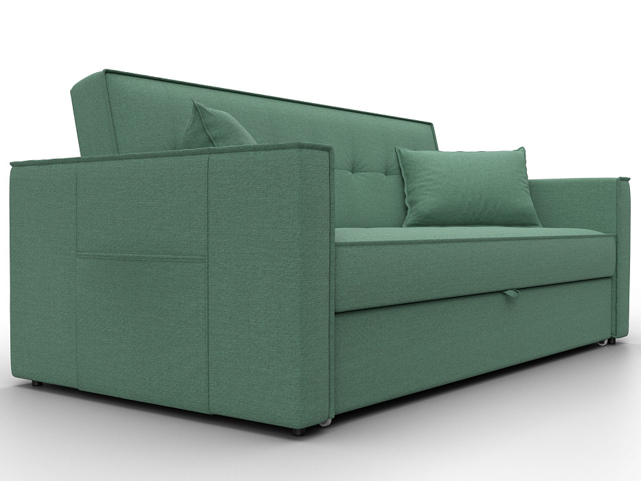 Диван прямой Лига-104 (160) (амур 11 зеленый)