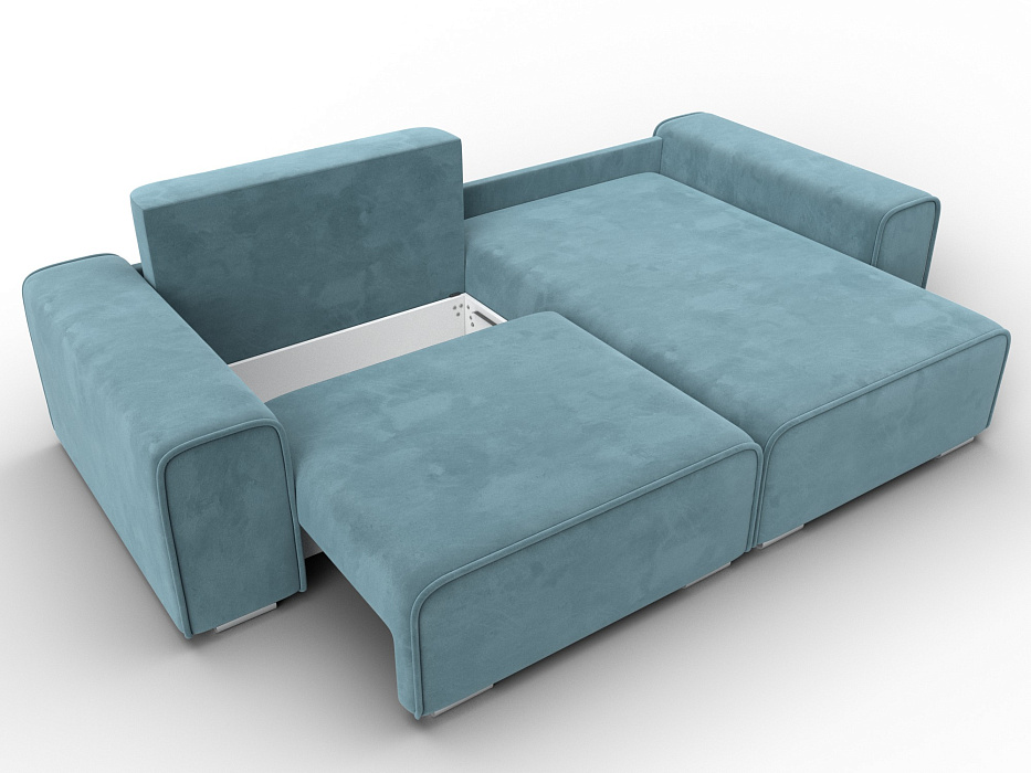 Диван угловой Лига-029 (бирюзовый)