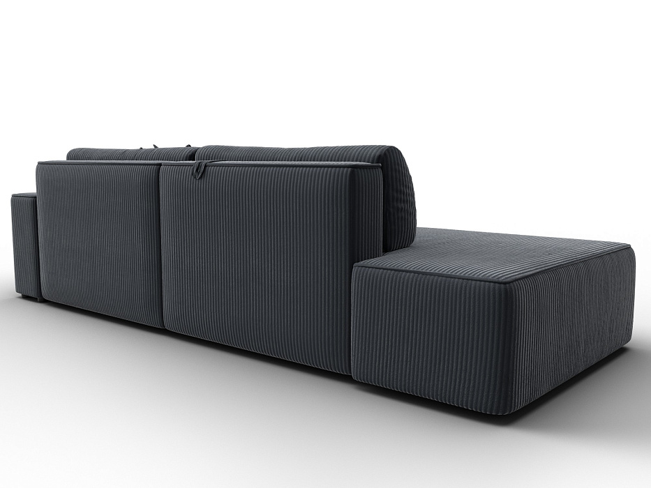 Диван угловой Лига-079 БП угол правый (vertical серый)