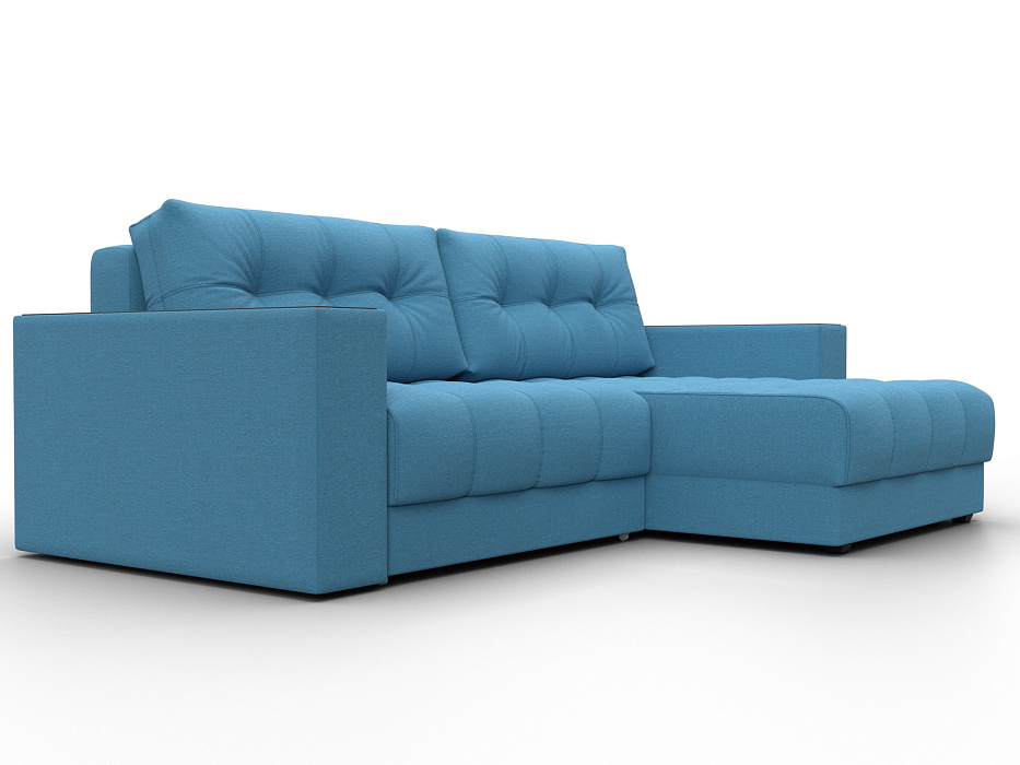 Диван угловой с декором Лига-049 НПБ (амур 10 голубой)