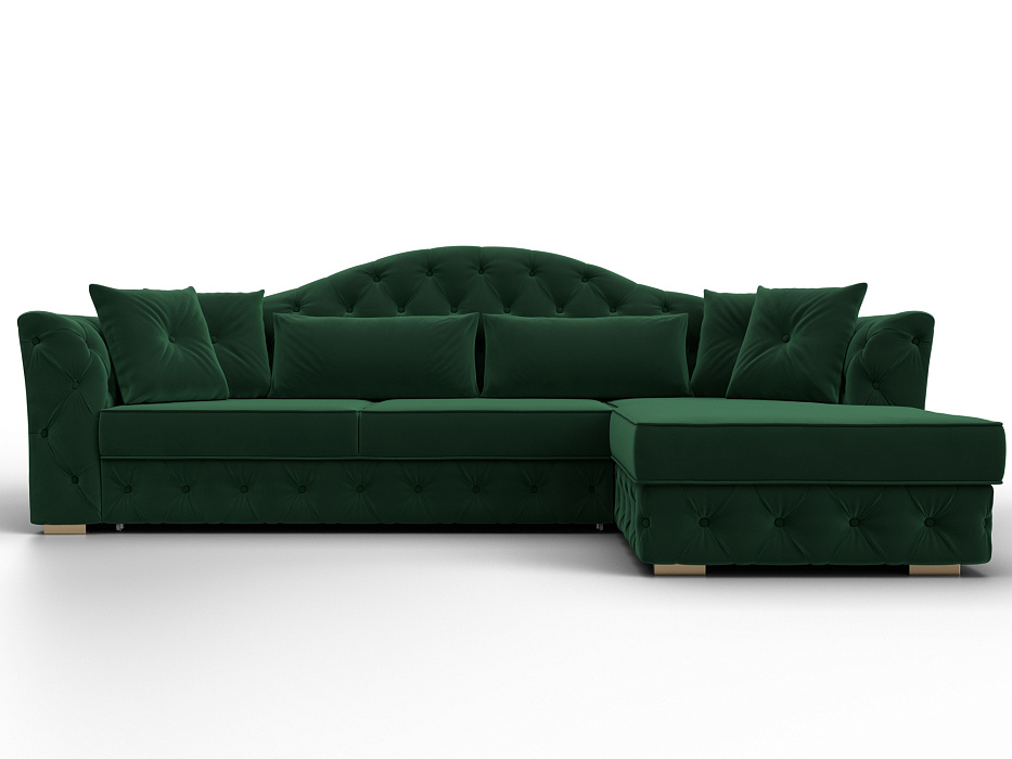 Диван угловой Артис правый угол (seven 626 зеленый)