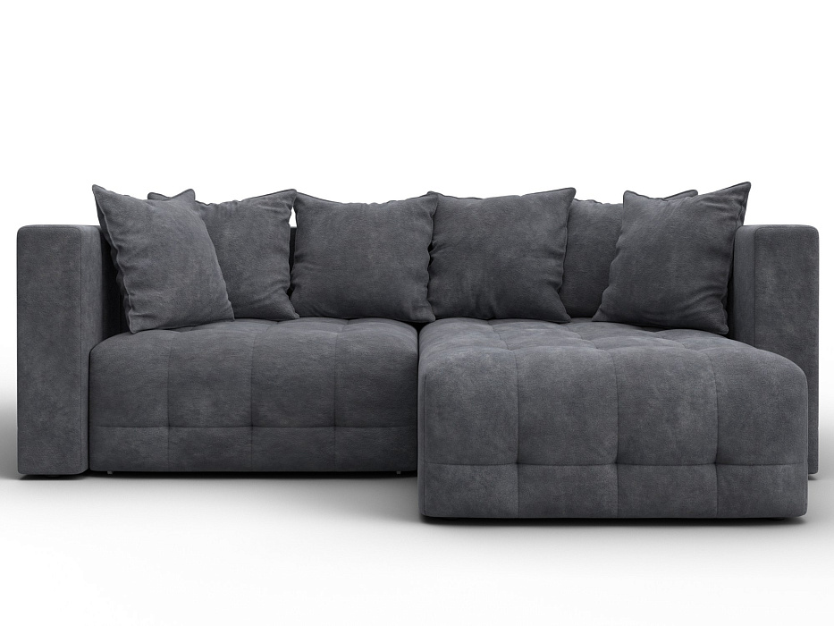 Диван угловой Лига-052 НПБ угол универсальный (brut 16 темно-серый)