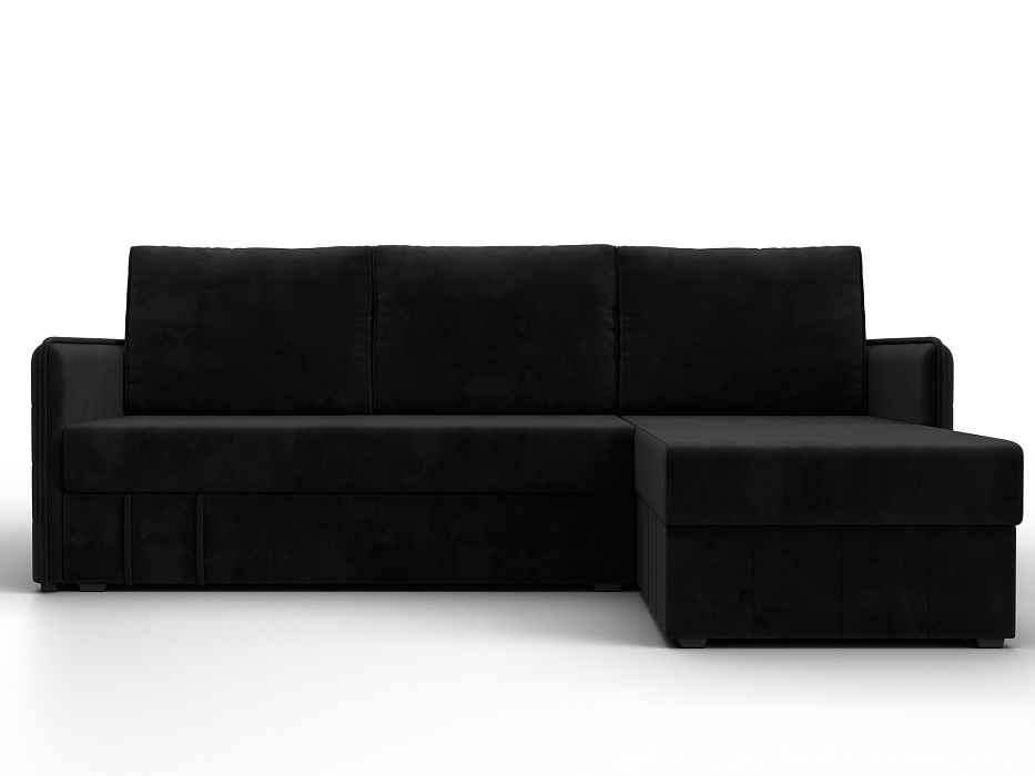 Диван угловой Слим угол универсальный (черный)