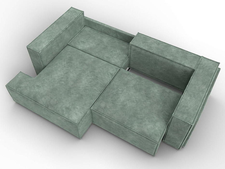 Диван угловой Лига-061 угол левый (brut 08 зеленый)