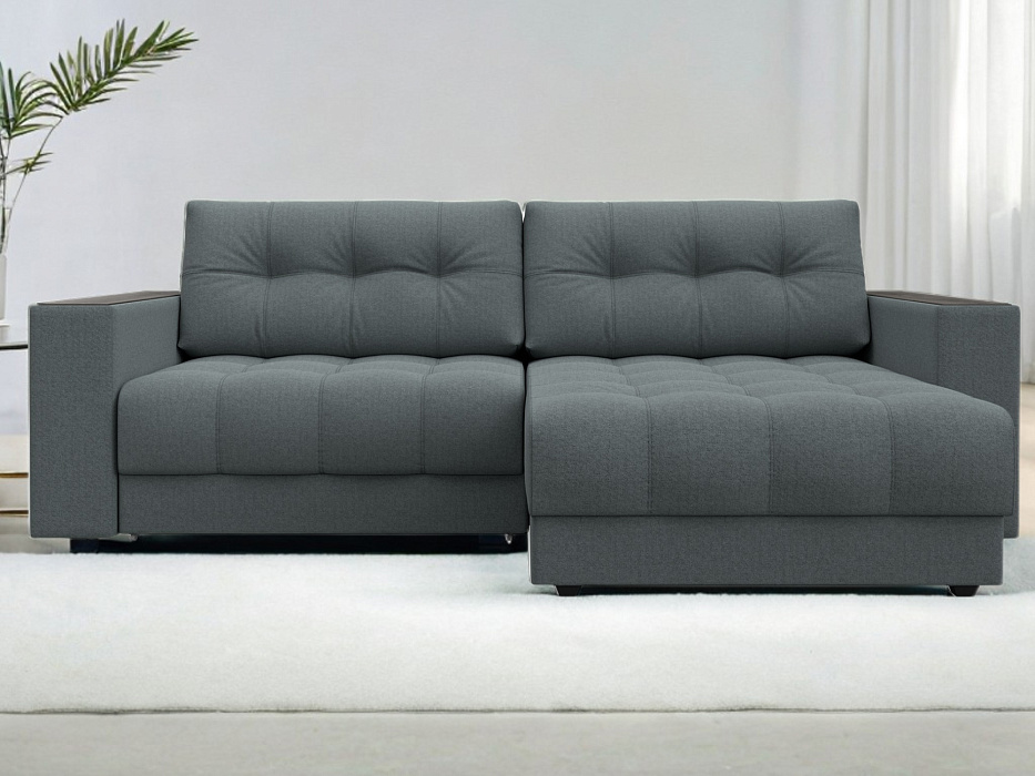 Диван угловой с декором Лига-049 НПБ (амур 07 серый) Диван угловой с декором Лига-049 НПБ (амур 07 серый)