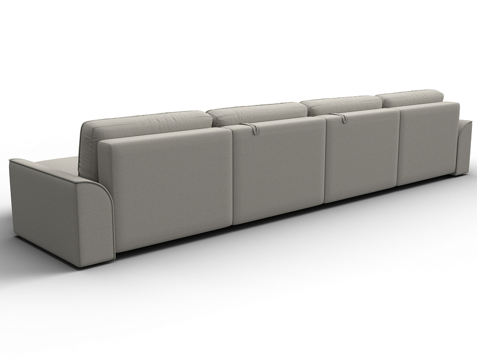 Диван П-образный Лига-048 НПБ лонг (амур 02 бежевый)