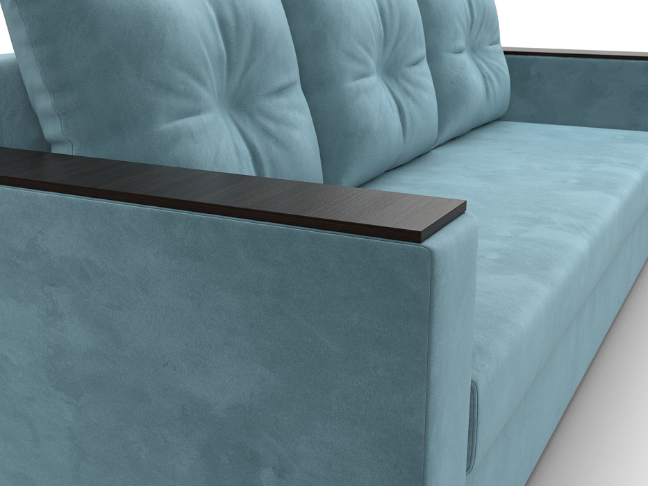Диван прямой Атланта без стола (seven 113 бирюзовый)