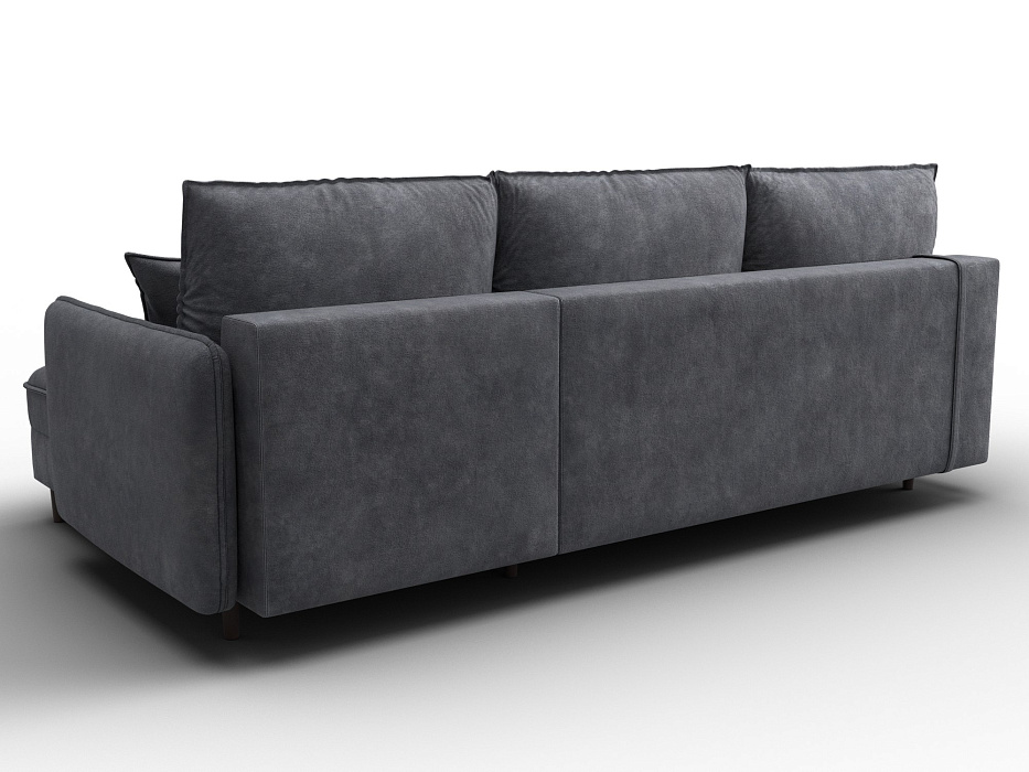 Диван угловой Лига-064 НПБ угол универсальный (brut 16 темно-серый)