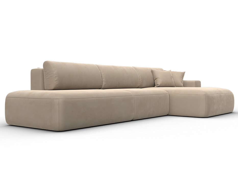 Диван угловой Лига-036 НПБ Модерн Лонг правый угол (seven 729 бежевый)