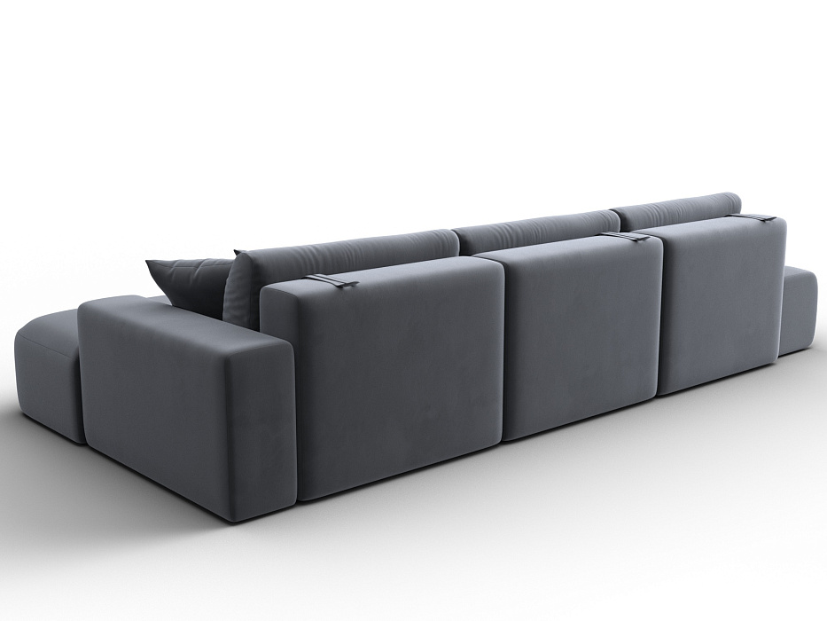 Диван угловой Лига-036 НПБ Модерн Лонг правый угол (seven 17 серый)