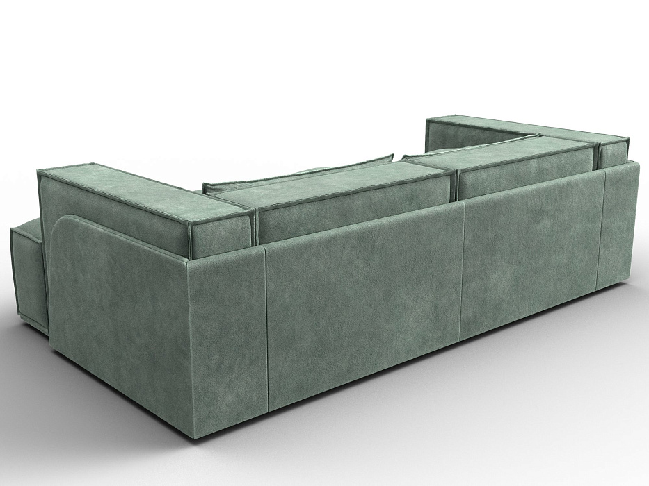 Диван угловой Лига-061 угол правый (brut 08 зеленый)