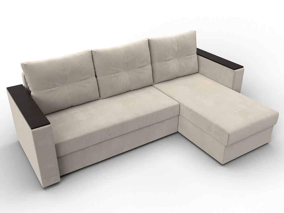 Диван угловой Атланта без стола универсальный угол (бежевый)