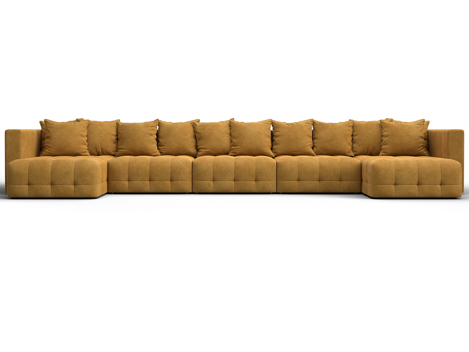 Диван П-образный Лига-052 НПБ МегаЛонг (brut 10 желтый)