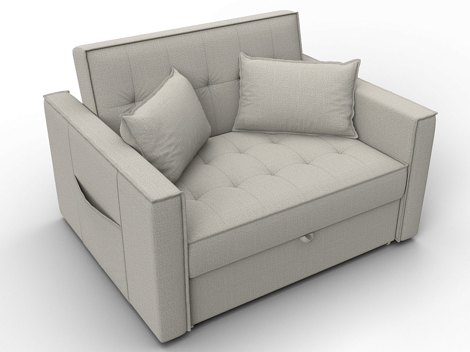 Диван прямой Лига-104 (140) (амур 02 бежевый)