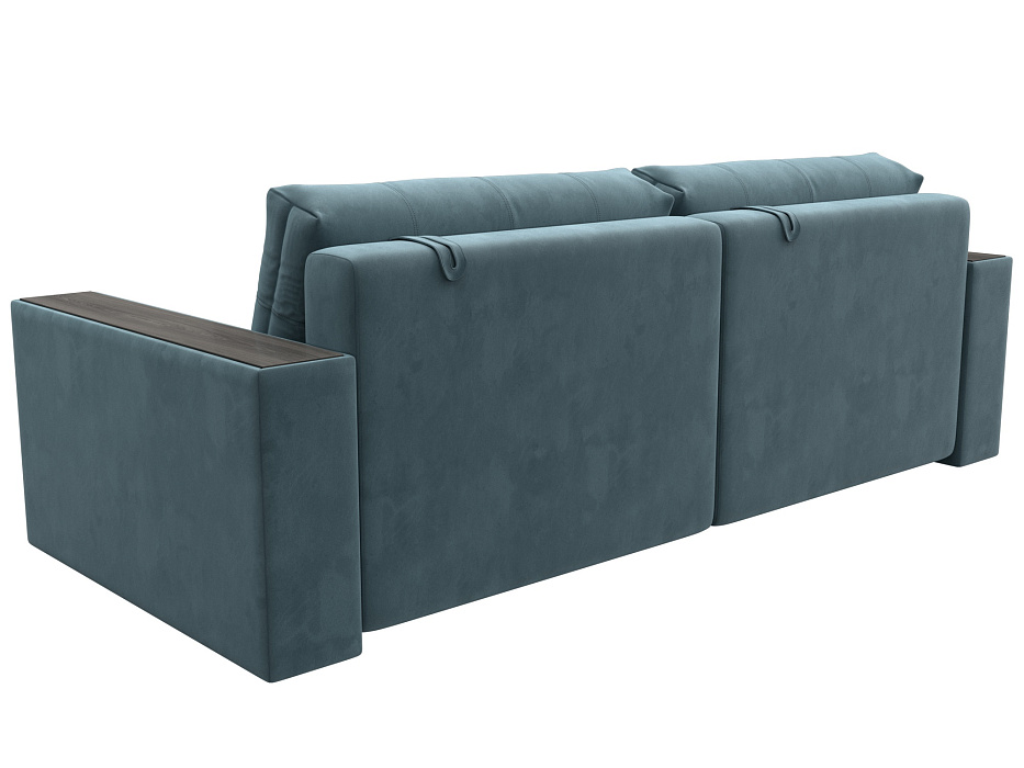 Диван прямой с декором Лига-049 НПБ (seven 113 бирюзовый)