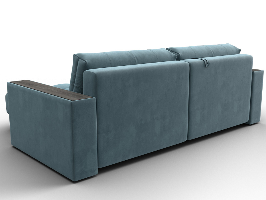 Диван угловой с декором Лига-049 НПБ (seven 113 бирюзовый)