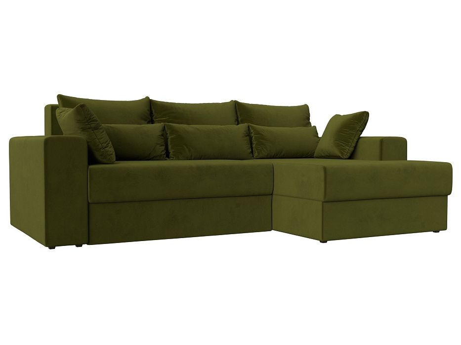 Угловой диван Майами правый угол (зеленый цвет)