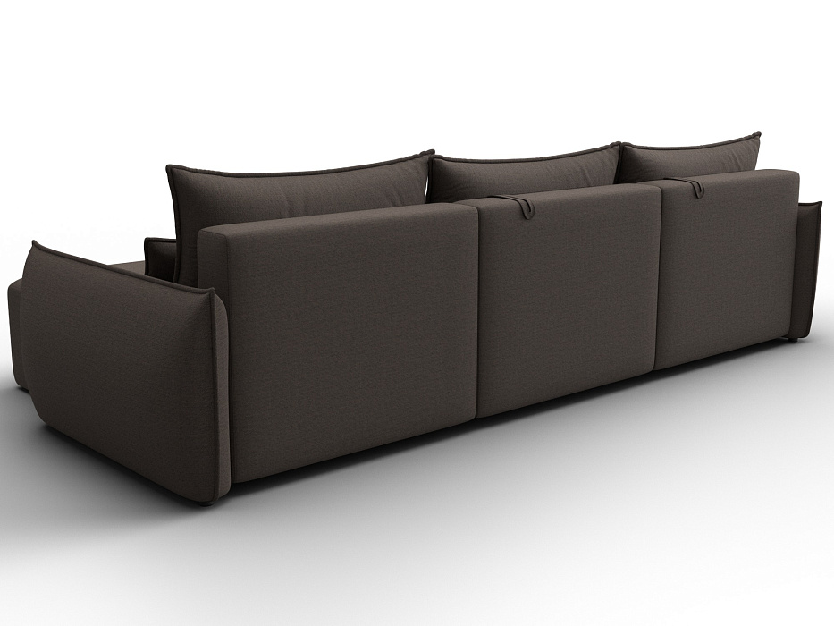 Диван угловой Лига-051 НПБ Лонг угол универсальный (амур 05 коричневый)