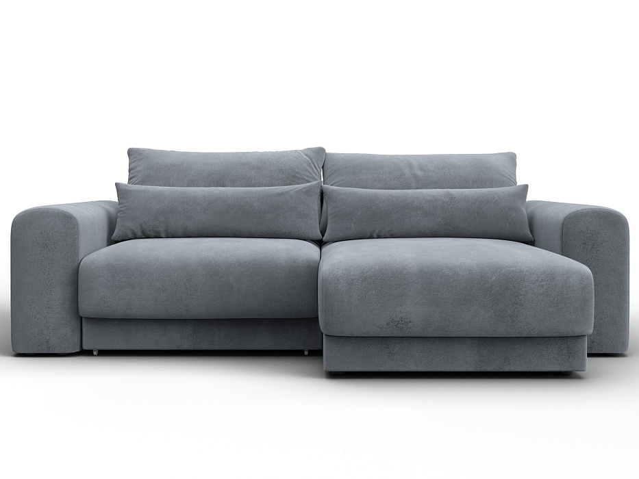 Диван угловой Лига-056 НПБ угол универсальный (tower 10 серый)