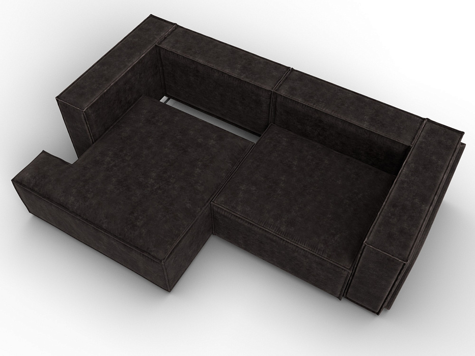 Диван угловой Лига-061 угол левый (brut 17 коричневый)